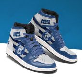NFL Indianapolis Colts Blue Grey Air Jordan 1 High Sneakers