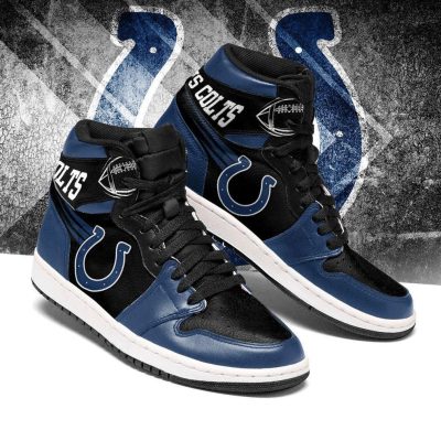 NFL Indianapolis Colts Blue Black Air Jordan 1 High Sneakers