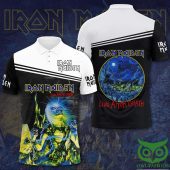 Iron Maiden Black White Death Polo Shirt