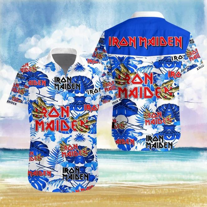 Iron Maiden Tropical Flower Hawaiian Shirt V2 Iron Maiden Tropical Flower Hawaiian Shirt V2