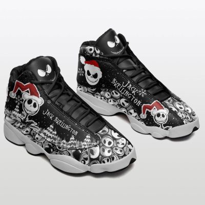 Jack Skellington Xmas Air Jordan 13 Sneakers, Best Gift For Men And Women