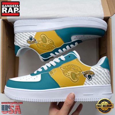 NFL Jacksonville Jaguars Basic Pattern Football New Design Air Force 1 Running Sneakers Shoes