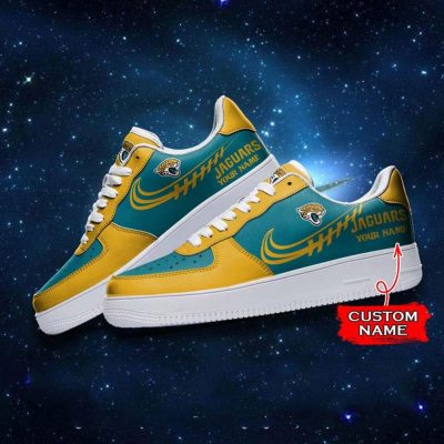NFL Custom Name Jacksonville Jaguars Super Bowl Air Force 1 Sneaker Shoes