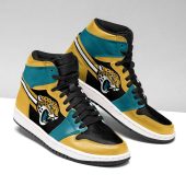 NFL Jacksonville Jaguars Gold Black Air Jordan 1 High Sneakers V2