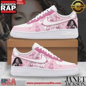 Janet Jackson Breast Cancer Awareness Air Force 1 Running Sneakers Shoes