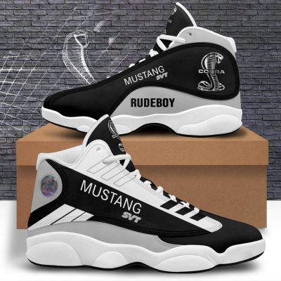 Ford Mustang SVT Black White Air Jordan 13 Shoes