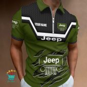 Jeep Custom Name New Design Zipper Polo Shirt Front.jpeg - demo10