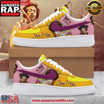 Jimi Hendrix Guitarist Limited Edition Air Force 1 Running Sneakers Shoes