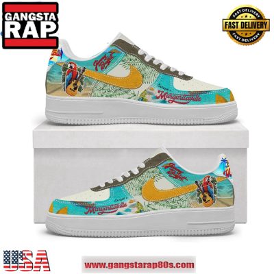 Jimmy Buffett Lost In Margaritaville Air Force 1 Running Sneakers Shoes