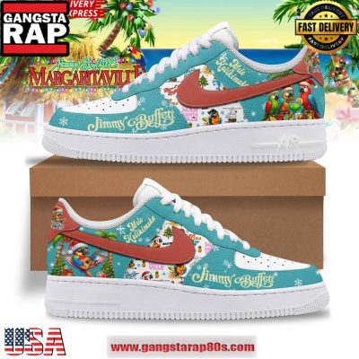 Jimmy Buffett Mele Kalikimaka Limited Edition Air Force 1 Running Sneakers