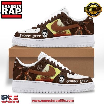 Johnny Depp Signature Limited Edition Air Force 1 Running Sneakers Shoes