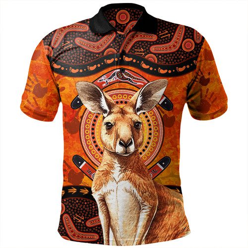 Indigenous Australian Aboriginal Polo Shirt Kangaroo Spirit Dreaming Indigenous Australian Aboriginal Polo Shirt Kangaroo Spirit Dreaming