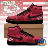 Kansas City Chiefs 2026 NFL Pride Jordan 1 Hightop Shoes
