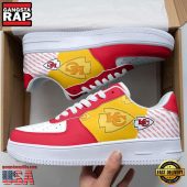 NFL Kansas City Chiefs Basic Pattern Football New Design Air Force 1 Running Sneakers Shoes