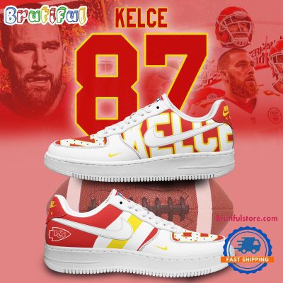 Kansas City Chiefs Kelce 87 Air Force 1 Sneakers Shoes