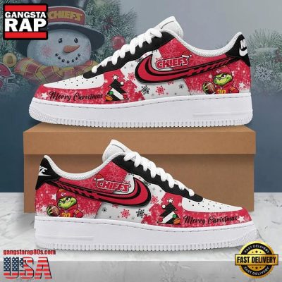 NFL Kansas City Chiefs Team Air Force 1 Shoes Running Sneakers