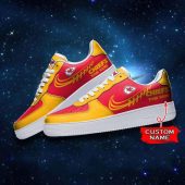NFL Custom Name Kansas City Chiefs Super Bowl Air Force 1 Sneaker Shoes