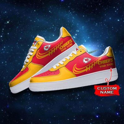 NFL Custom Name Kansas City Chiefs Super Bowl Air Force 1 Sneaker Shoes