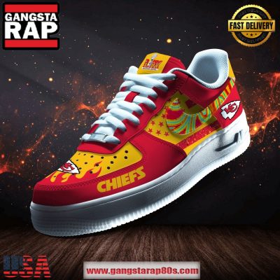 Kansas City Chiefs Super Bowl LIX Air Force 1 Running Sneakers Shoes