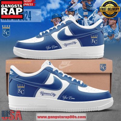 Kansas City Royals Custom Air Force 1 Running Sneakers Shoes