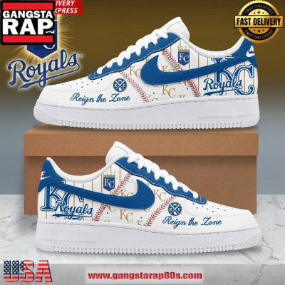 Kansas City Royals Reign The Zone Limited Edition Air Force 1 Running Sneakers Shoes