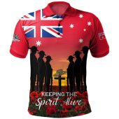 Australia Polo Shirt - Anzac Day Australian Red Ensign