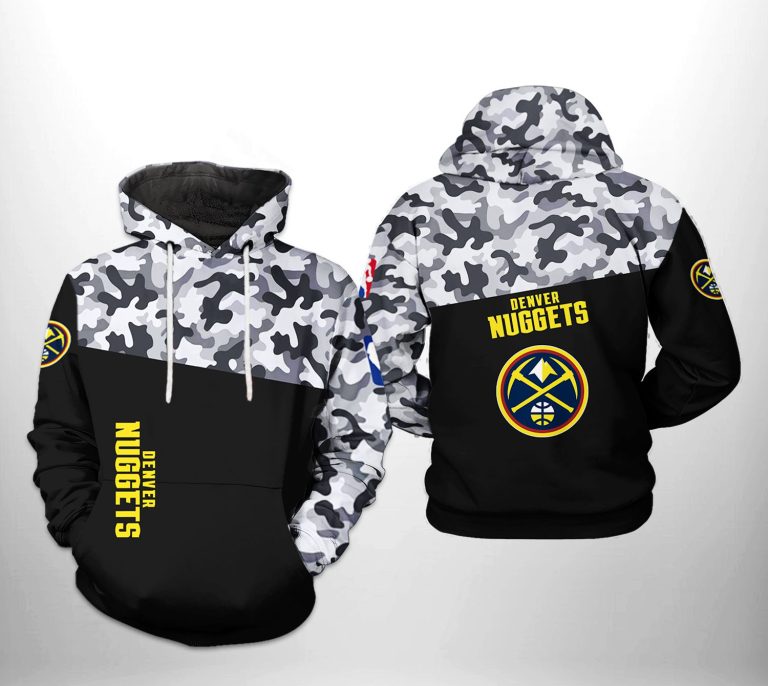 NBA Denver Nuggets Black Camo Pullover Hoodie NBA Denver Nuggets Black Camo Pullover Hoodie