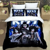 Kiss Band Pattern Bedding Set