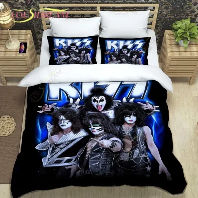 Kiss Band Pattern Bedding Set