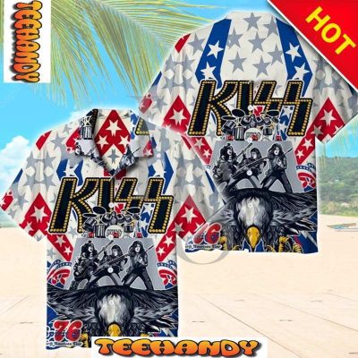 Kiss On The USA Eagle Hawaiian Shirt