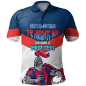 Newcastle Knights Mother's Day Polo Shirt - Screaming Mom and Crazy Fan