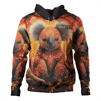 Australia Koala Custom Hoodie - Dreaming Art Koala Aboriginal Inspired Hoodie