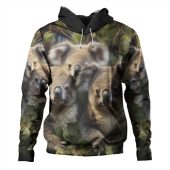 Australia Koala Hoodie - Three Koalas with Gum Trees Ver1 Hoodie