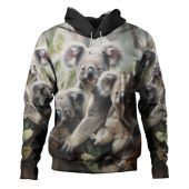 Australia Koala Hoodie - Three Koalas with Gum Trees Ver2 Hoodie