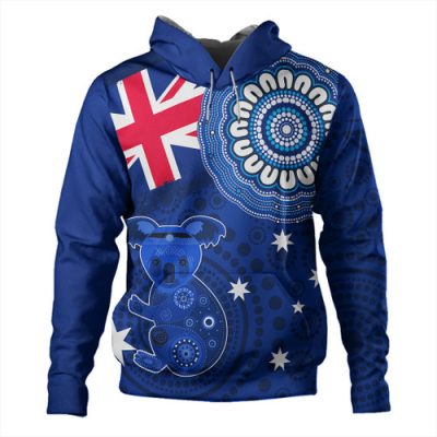 Australia Hoodie Flag With Koala Aboriginal