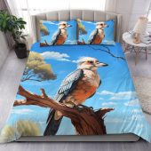 Australia Kookaburra Bedding Set - Flying Kookaburra with Blue Sky Bedding Set