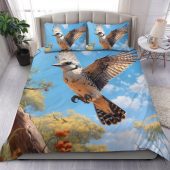 Australia Kookaburra Bedding Set - Flying Kookaburra with Blue Sky Bedding Set