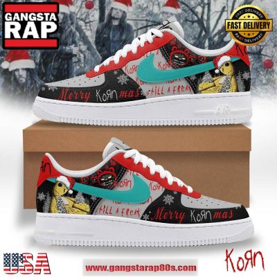 Korn Merry Christmas 2024 Limited Edition Air Force 1 Running Sneakers Shoes