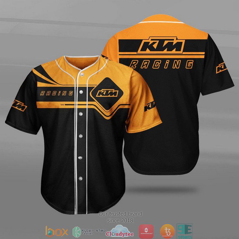 KTM Motorcycles Black Orange Baseball Jersey KTM Motorcycles Black Orange Baseball Jersey