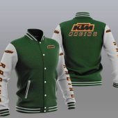 KTM Motorcycles Green White Baseball Jacket