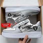 NFL Custom Name Las Vegas Raiders Super Bowl Air Force 1 Shoes Sneakers