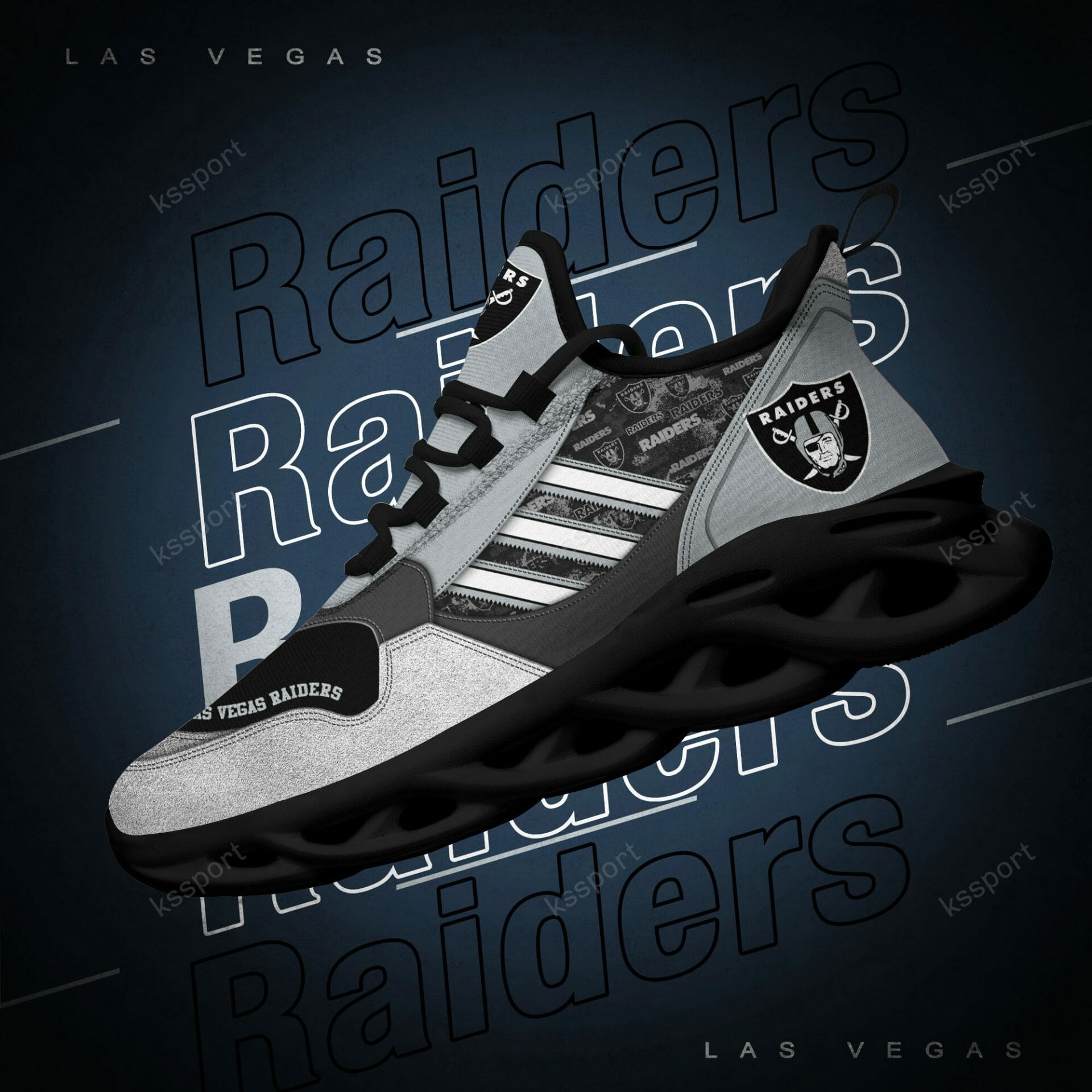 NFL Las Vegas Raiders Silver Max Soul Shoes
