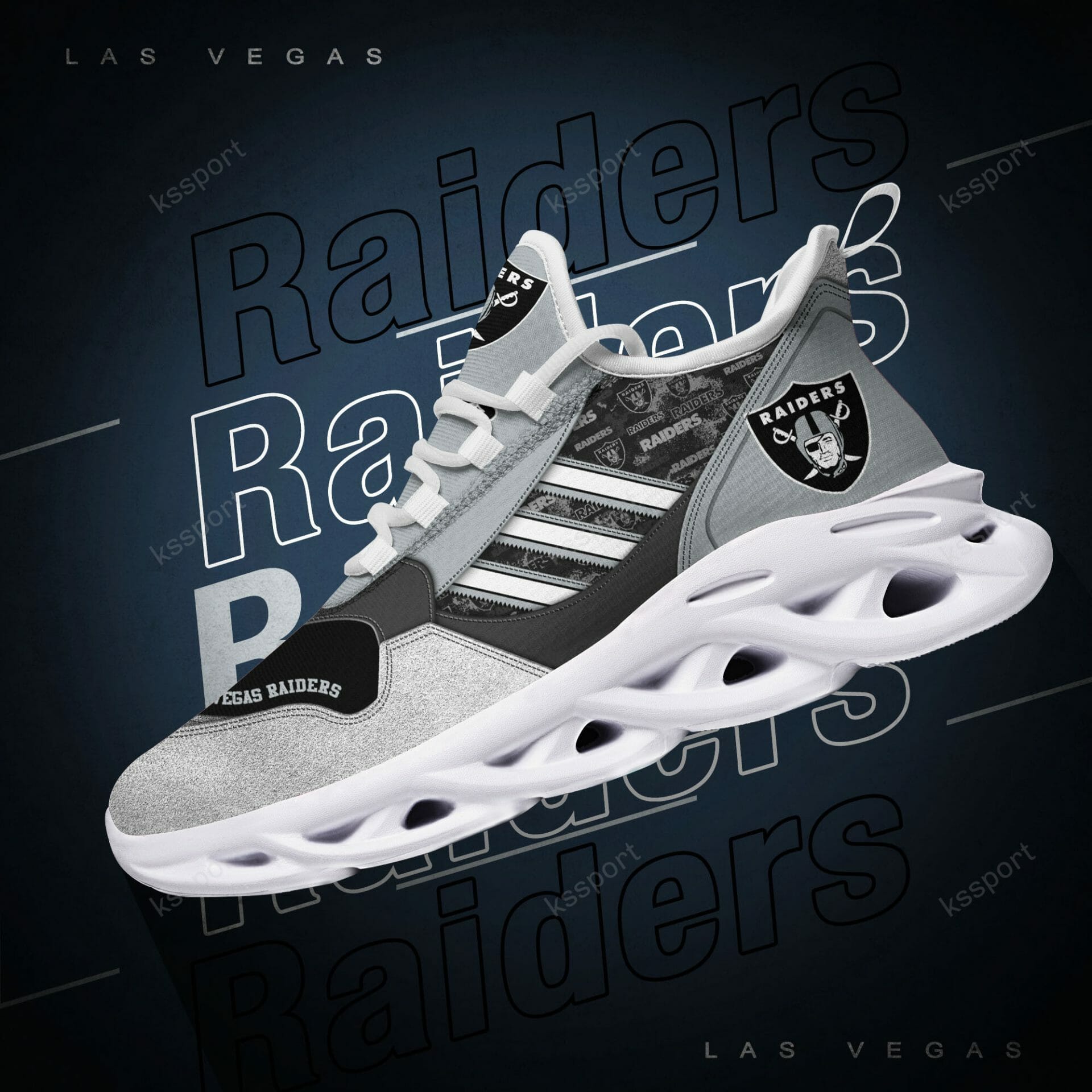 NFL Las Vegas Raiders Silver Max Soul Shoes