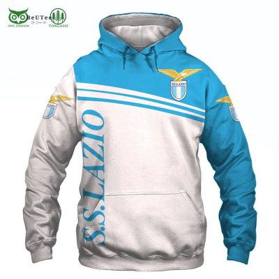 SS Lazio White Blue Pullover Hoodie V1