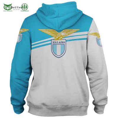SS Lazio White Blue Pullover Hoodie V1