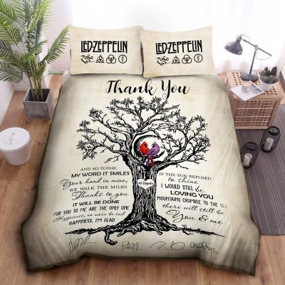 Led Zeppelin Thank You Bedding Set