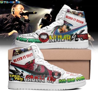 Linkin Park Burn It Down Bleed It Out Air Jordan 1 High Sneakers