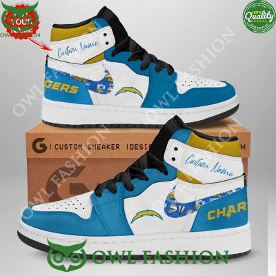 Los Angeles Chargers NFL Champion Custom Name Air Jordan