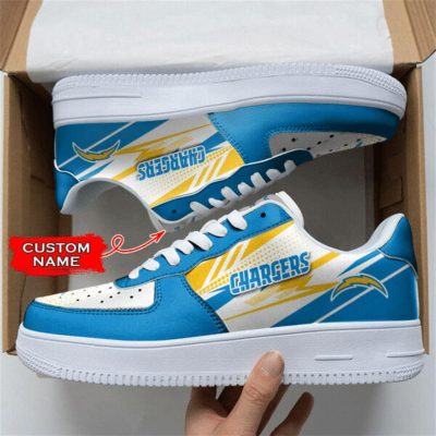 NFL Custom Name Los Angeles Chargers Super Bowl Air Force 1 Shoes Sneakers