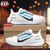 Custom Name Los Angeles Chargers New Design Air Force 1 Shoes Running Sneakers